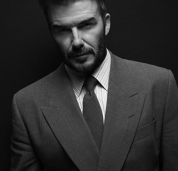 black and white photo David Backham